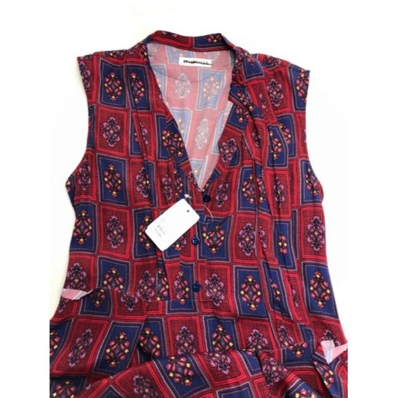 Balenciaga Burgundy Tiled Paisley Mid Length Casual Maxi Dress - Picture 8 of 12